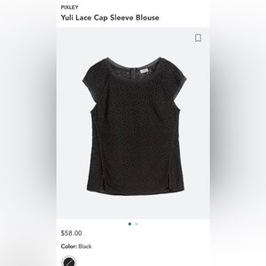 Pixley Yuli Lace Cap Sleeve Blouse